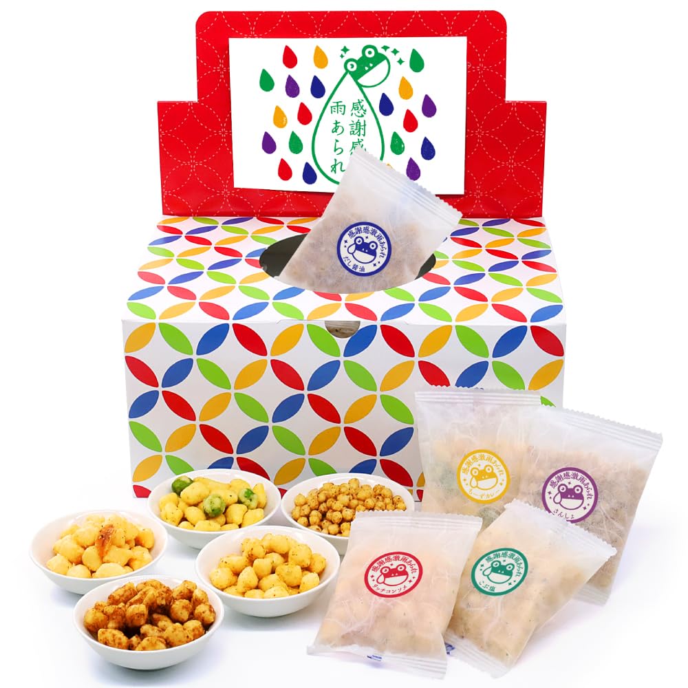 ごま（感謝） Amazon.co.jp: をかし楽市 感謝の福引箱 感謝感激雨あられ